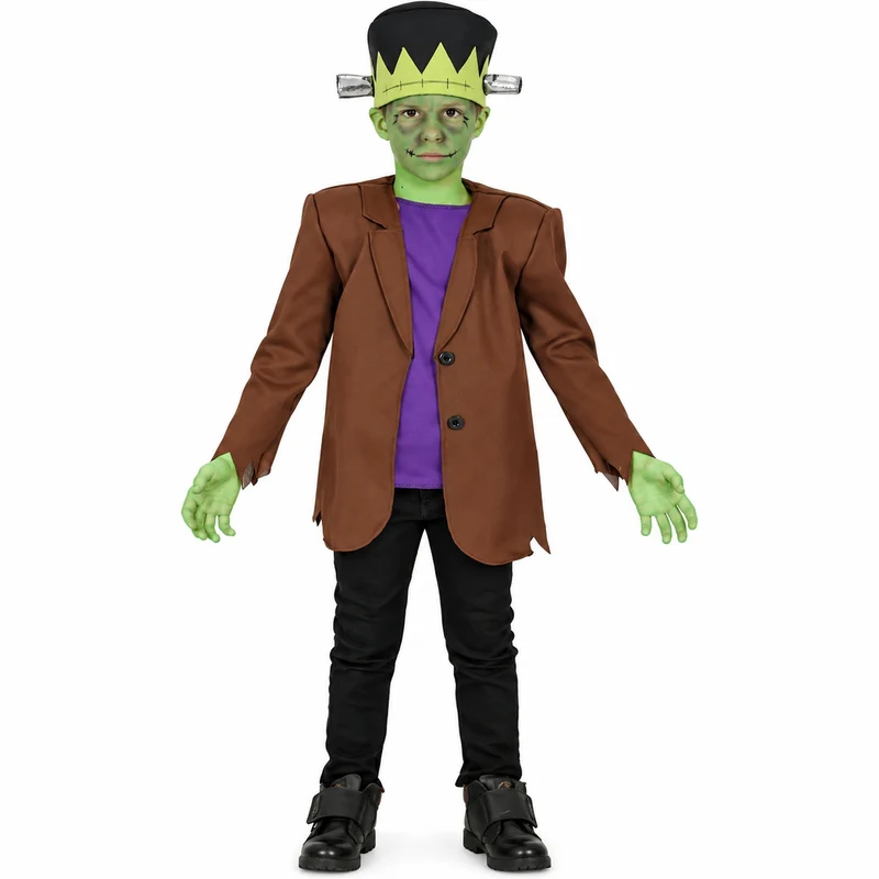 Halloween Kinderkostüm "Grünes Monster Frank" | 3-tlg.
