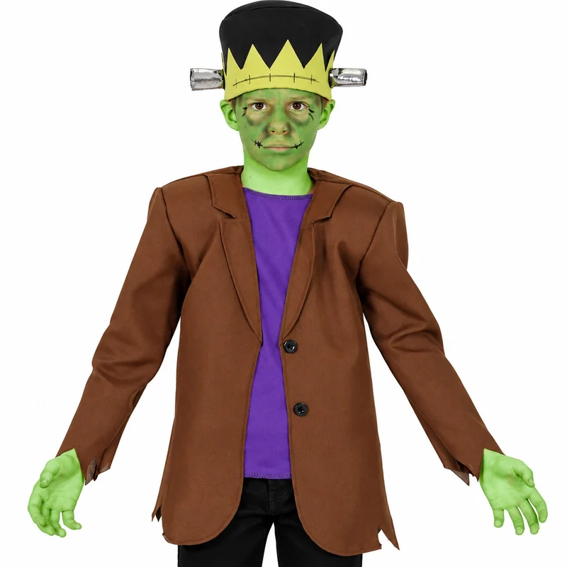 Halloween Kinderkostüm "Grünes Monster Frank" | 3-tlg.