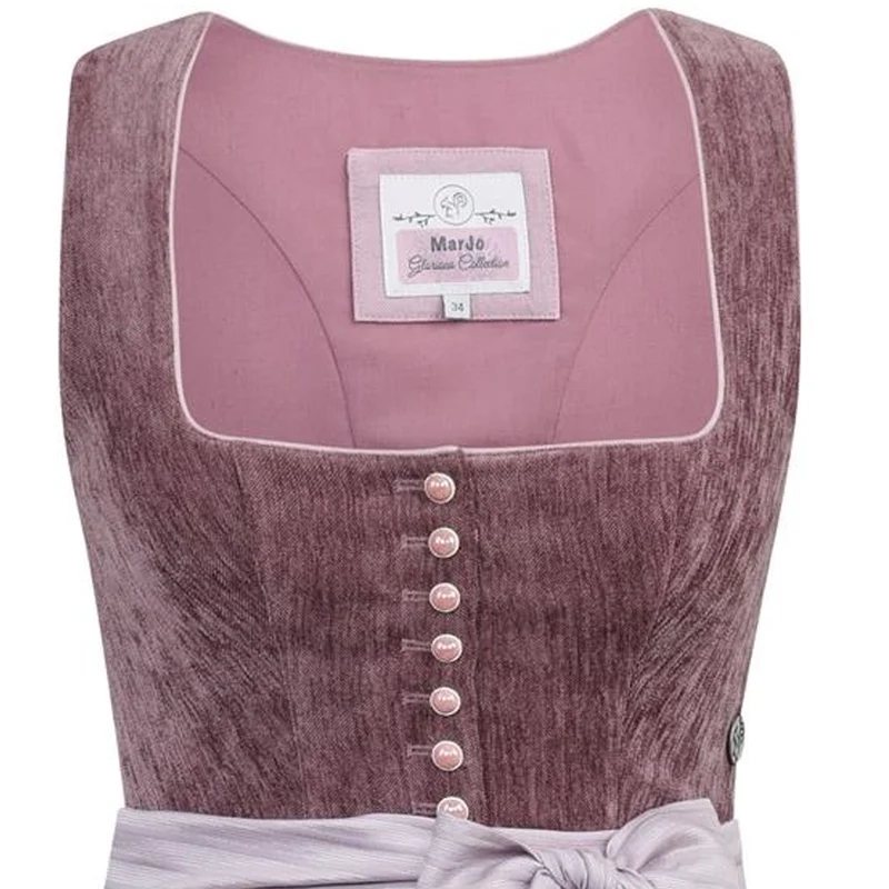 MarJo Dirndl Sarleinsbach Mauve Knöpfe 70 cm