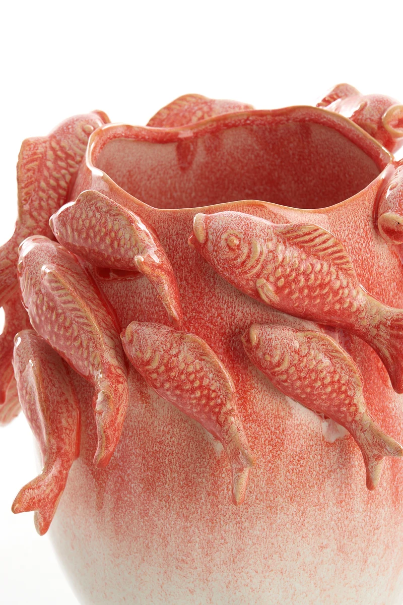 Vase FISH koralle/crème 29x28,5x27 cm