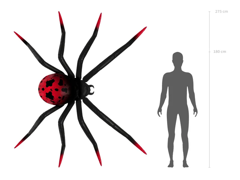 Shape Folienballon STEHEND "Spinne XXL" (LUFT) | 275 x 152 cm