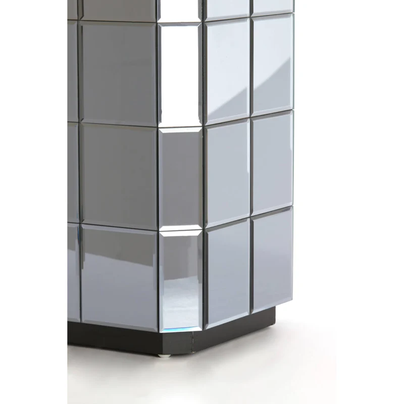 Glassäule LUCIANO - rauchgrau, 40x40x100 cm