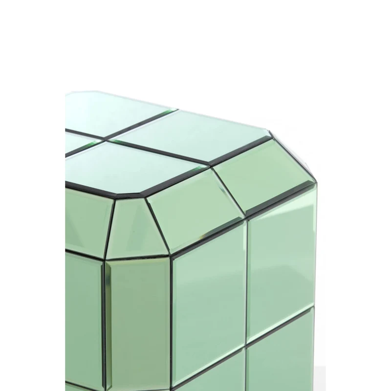 Glassäule LUCIANO - grün, 40x40x100 cm