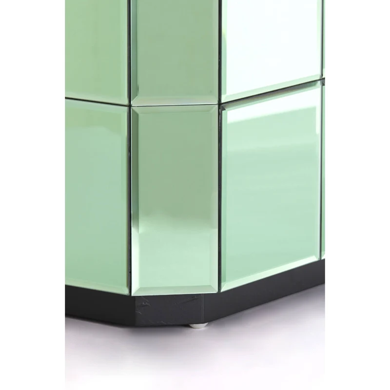 Glassäule LUCIANO - grün, 40x40x100 cm