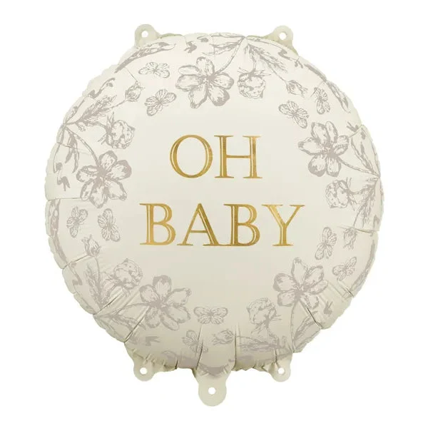 Folienballon Babyparty creme