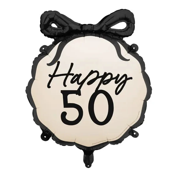 Folienballon 50. Geburtstag Schleife
