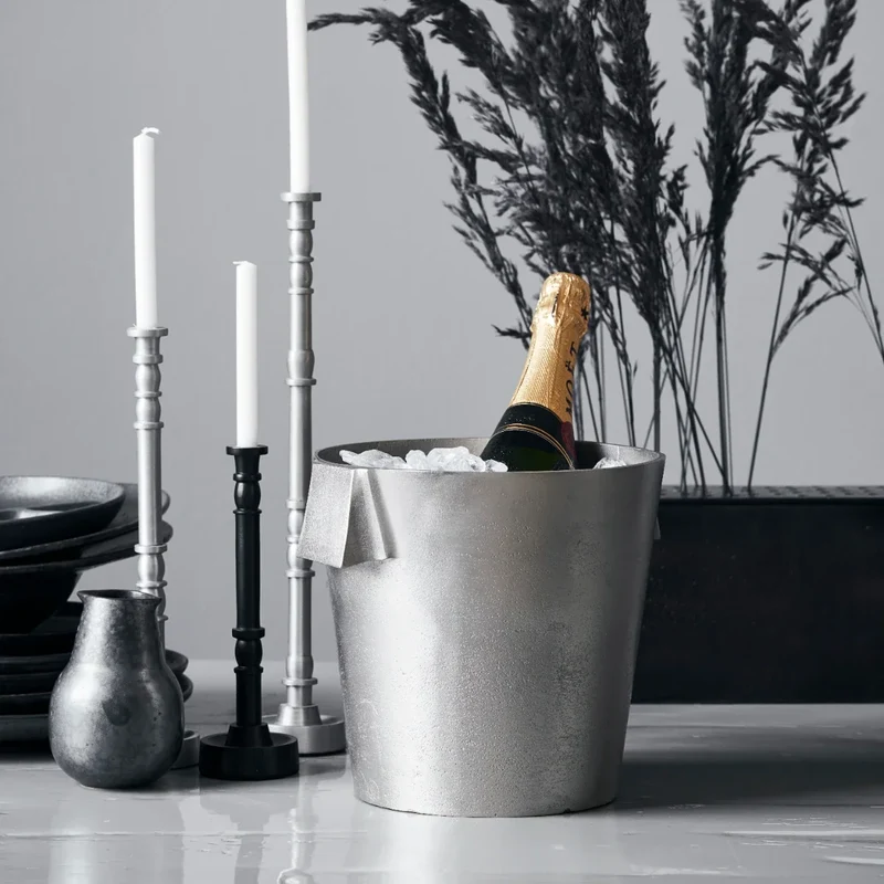 Weinkühler Buck Gebürstetes Silber