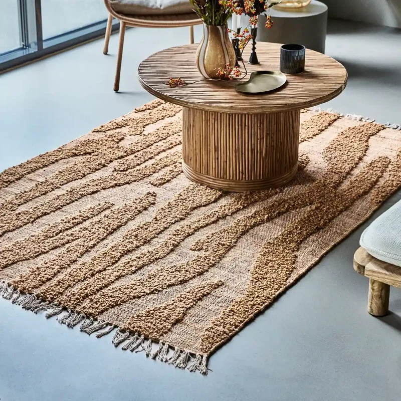 Teppich Get Braun Jute Baumwolle 200 × 140 cm