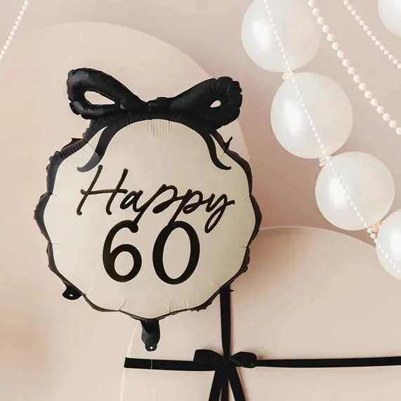 Folienballon 60. Geburtstag Schleife