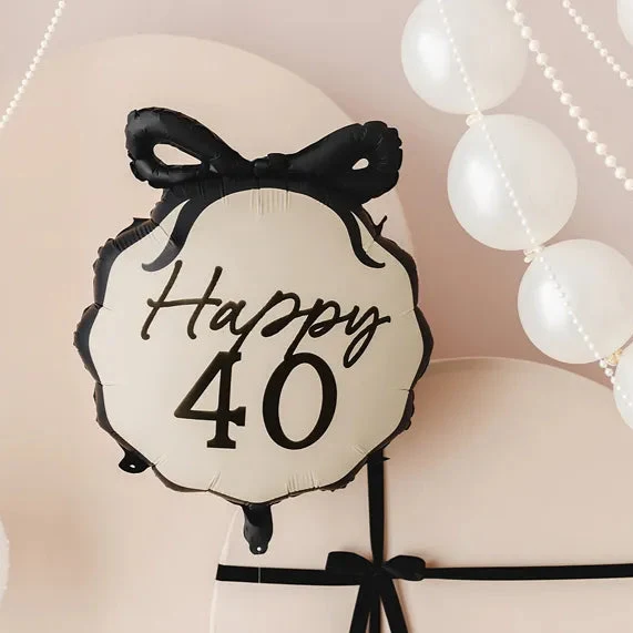 Folienballon 40. Geburtstag Schleife