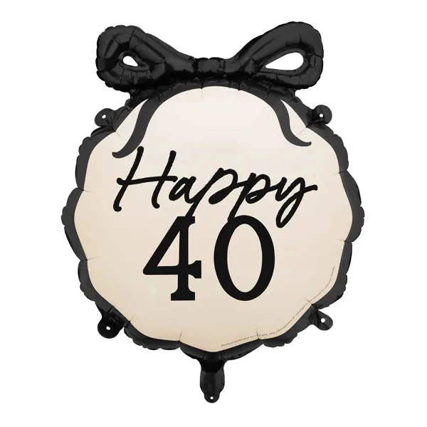 Folienballon 40. Geburtstag Schleife
