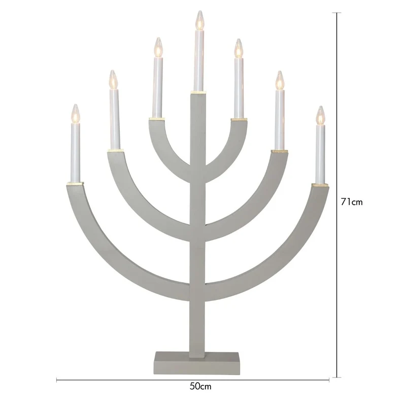 Fensterleuchter Weihnachten ANNO | 7-flammig, 71 cm