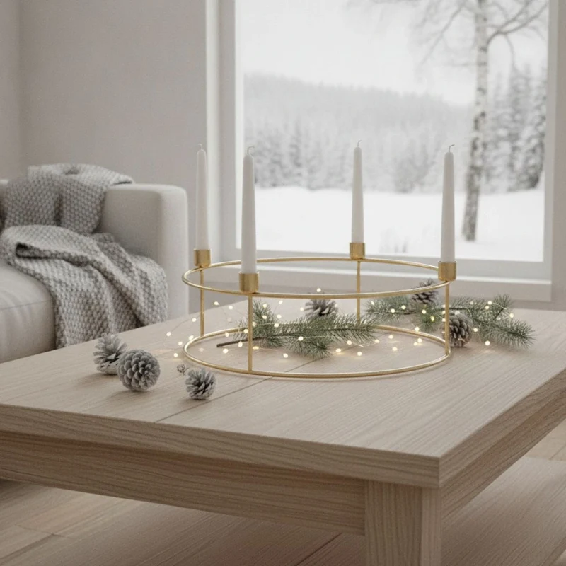 Adventskranz GOLD