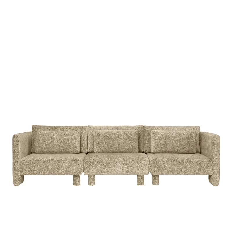 Dase Modulares Sofa Samt Poppy Velvet Butter/Black - ferm LIVING