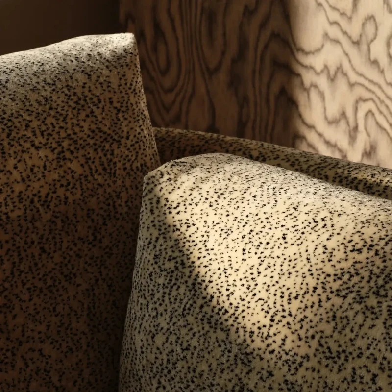 Dase Modulares Sofa Samt Poppy Velvet Butter/Black - ferm LIVING