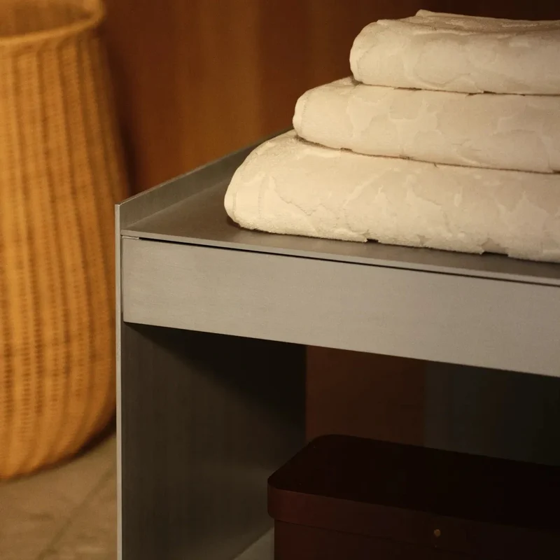 Lager Rollwagen Aluminium mit Schublade - ferm LIVING