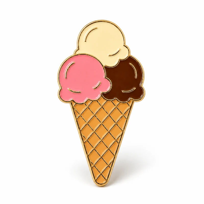 Anstecker Eis Kugeln