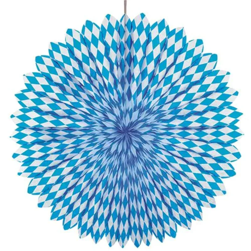 Dekofächer "Bayrisch Blau" Ø 75 cm | Schwer entflammbar