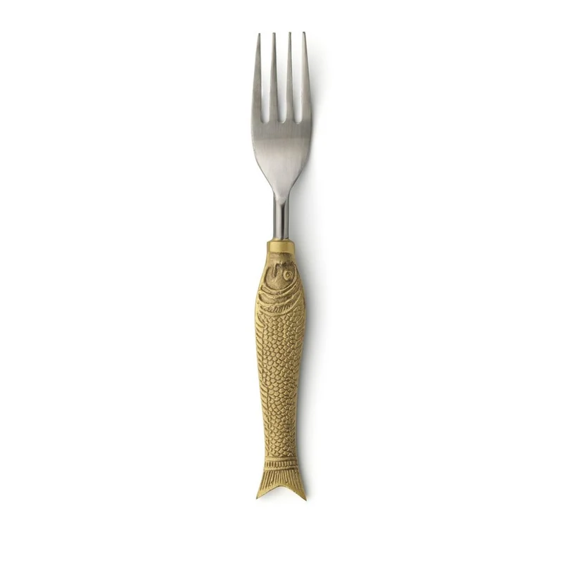 Mare Gold – Designbesteck mit Fischgriff