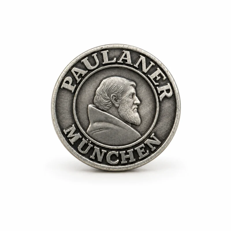 Anstecker Paulaner Logo silber