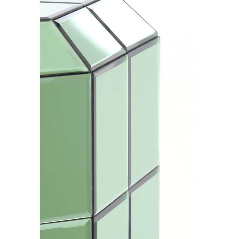 Glassäule LUCIANO - grün, 40x40x40 cm