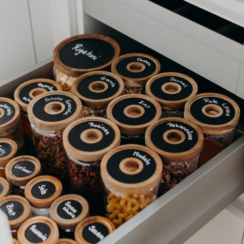 Tafelfarbe Sticker | Vorratsglas
