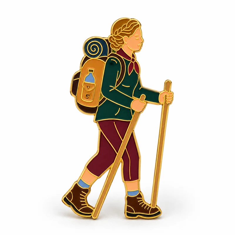 Anstecker Wanderin