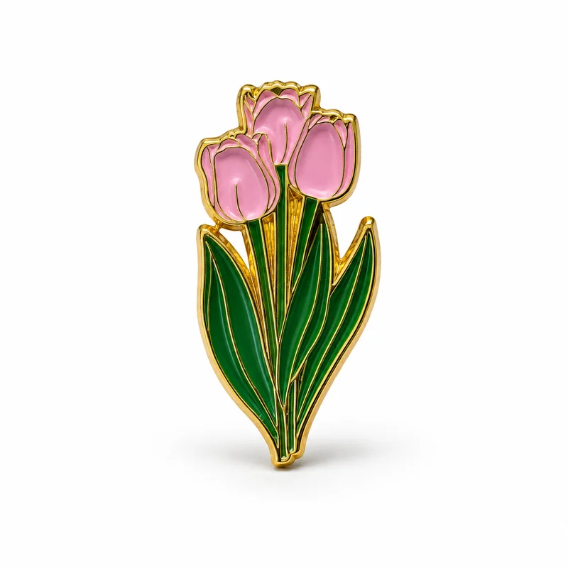 Anstecker Tulpen Rosa