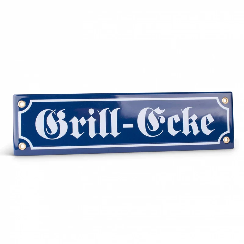 Emaille-Schild "Grill-Ecke"