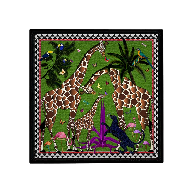 Tablett GIRAFFE GREEN 16x16cm