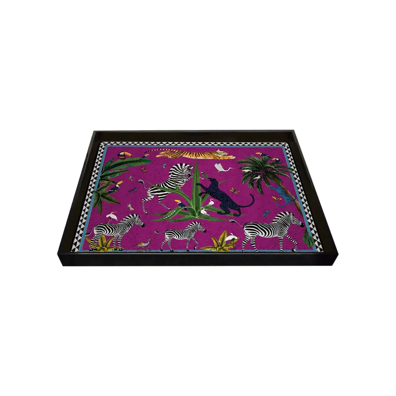 kleines Tablett FLYING TIGER PINK CARDINALE 17x13cm