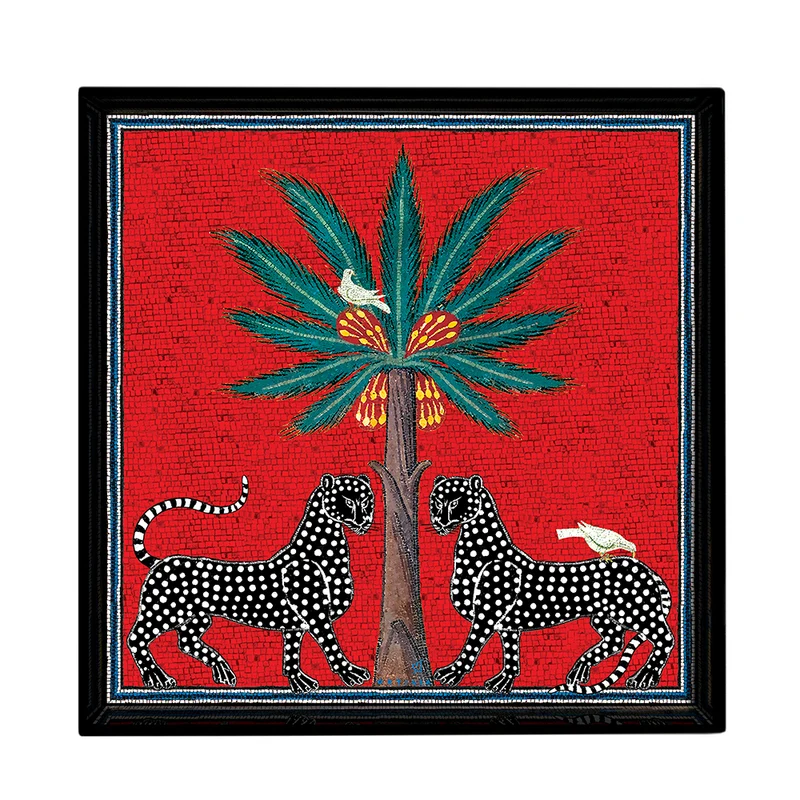 Lacktablett MOSAICO SQUARE in rot