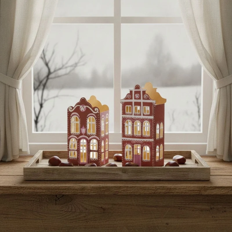 Lebkuchenhaus Scarlet – Rotes Weihnachtshaus