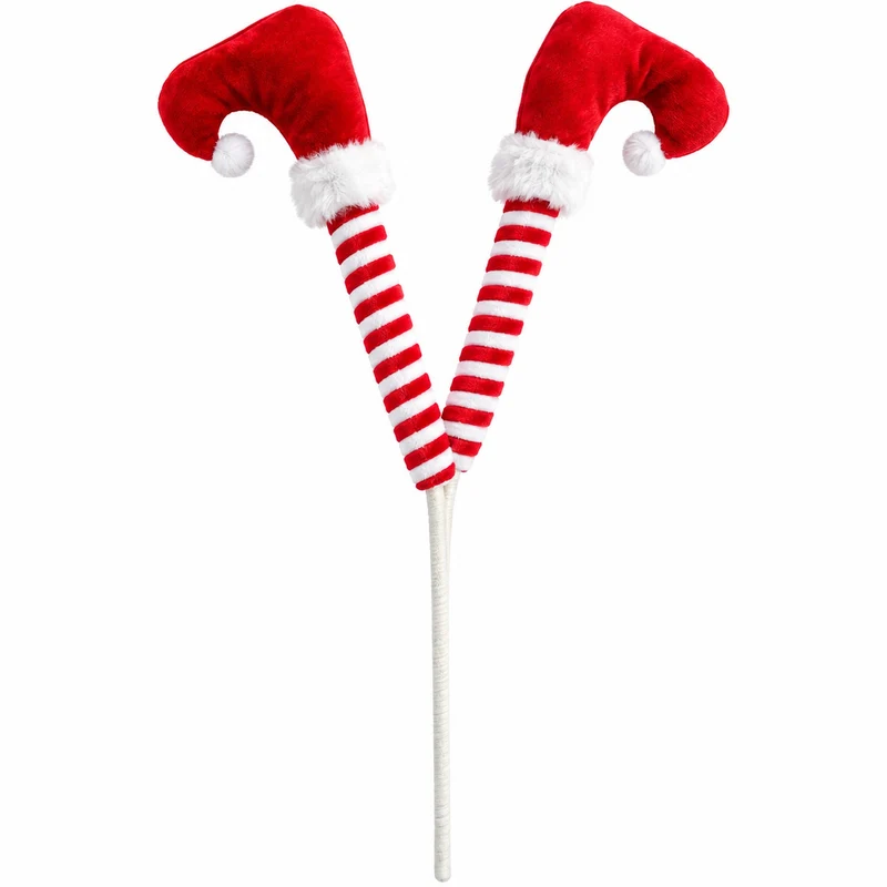 Weihnachtsdeko „Wichtel Beine“ 40 × 24 × 2,5 cm | Rot Weiß