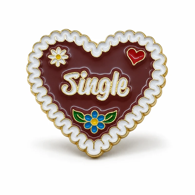Anstecker Lebkuchenherz Single