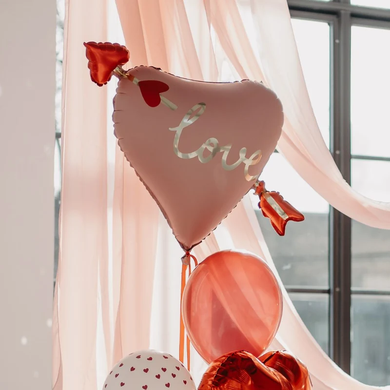 Folienballon Herz mit Pfeil