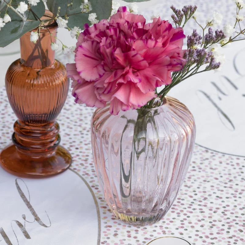 Glas Vase rose (1 Stück)