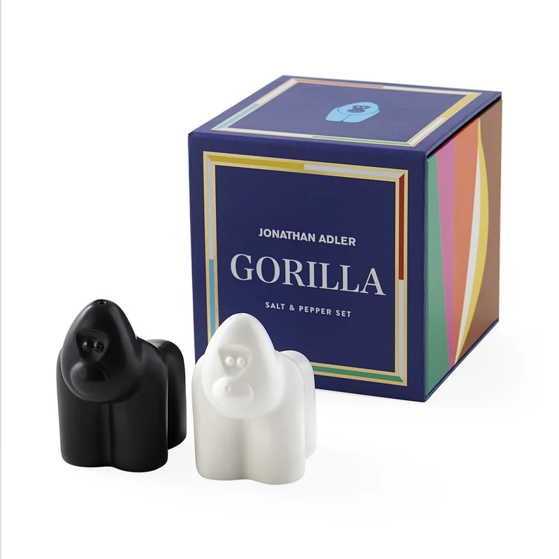 Salz- und Pfefferstreuer-Set GORILLA schwarz/weiß