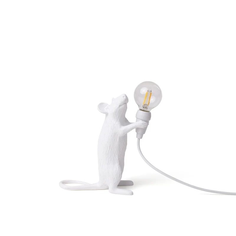 Tischlampe MOUSE STEP weiß 6,2x21x8,1cm