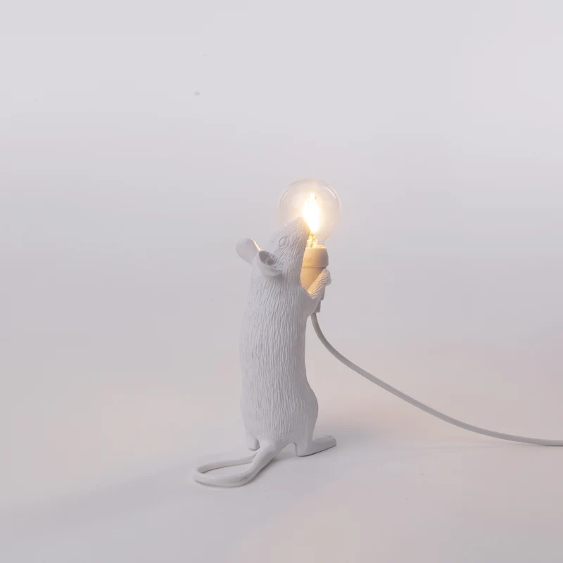 Tischlampe MOUSE STEP weiß 6,2x21x8,1cm