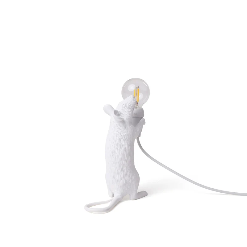 Tischlampe MOUSE STEP weiß 6,2x21x8,1cm