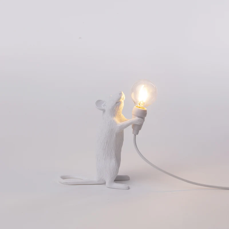 Tischlampe MOUSE STEP weiß 6,2x21x8,1cm