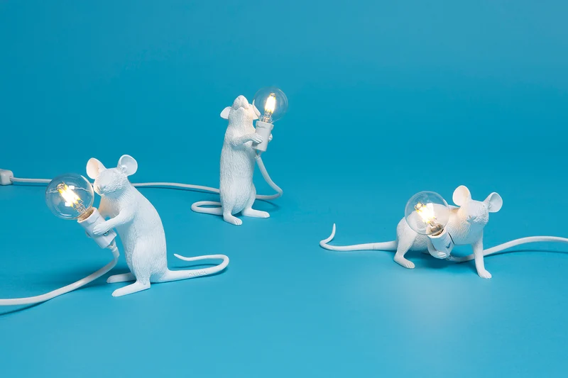 Tischlampe MOUSE STEP weiß 6,2x21x8,1cm