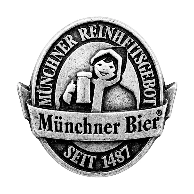 Münchner Bier Pin | altsilber