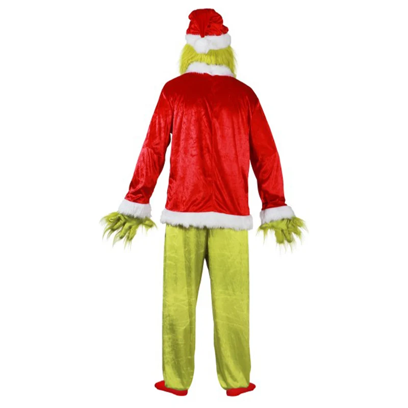 "The Grinch" Kostüm für Herren 5-tlg. | Rot Grün