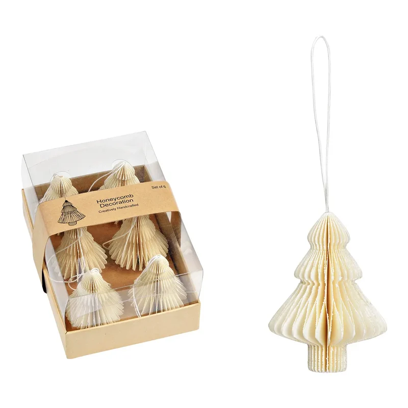 Honeycomb Tannenbaum-Anhänger 6er-Set - DesignWe.Love