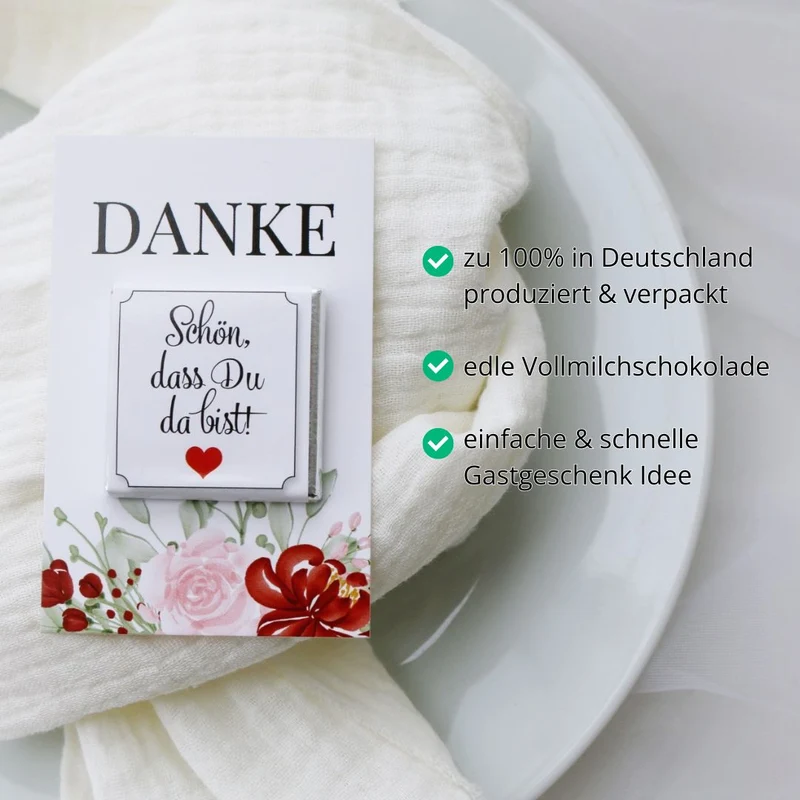 Gastgeschenk Set Schokolade Herz (ca. 50 Stück)