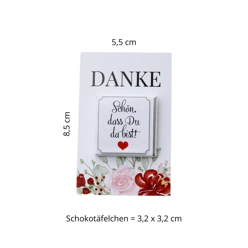 Gastgeschenk Set Schokolade Herz (ca. 50 Stück)