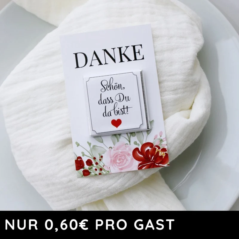 Gastgeschenk Set Schokolade Herz (ca. 50 Stück)