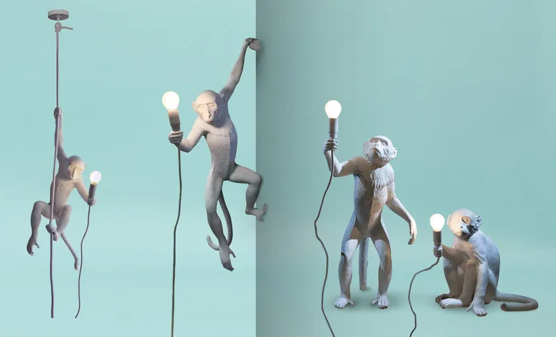 Hängeleuchte THE MONKEY hanging weiss links 37x20,5x76,5 cm